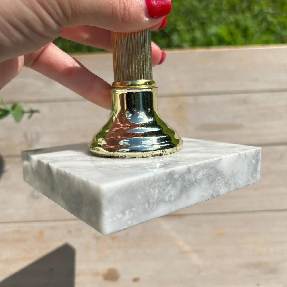 Vintage Marble Hand Towel Holder Stand